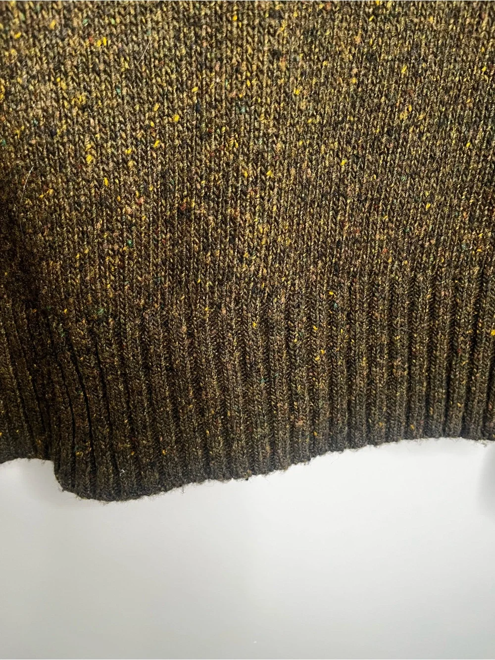 Banana Republic Men Brown ButtonFront LambsWool Blend Sweater Mock Neck L Preppy